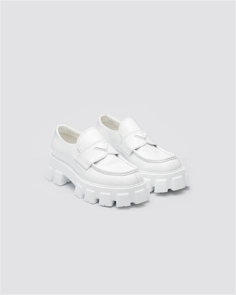 prada white creepers|prada monolith loafer.